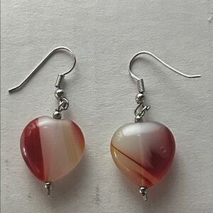 Glass blown heart shape Earrings
